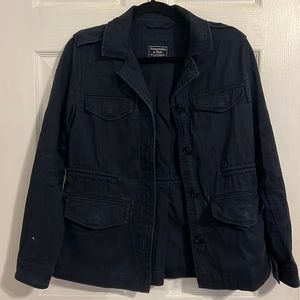 Abercrombie & Fitch Navy blue utility jacket. Gently worn